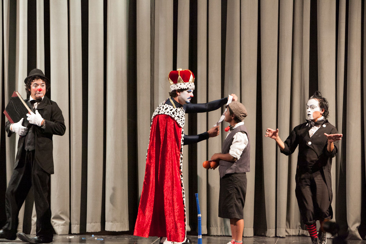 King reunited with son