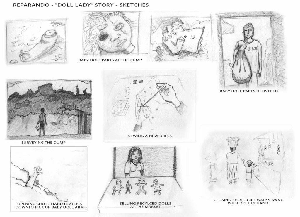 Doll Lady Sketches
